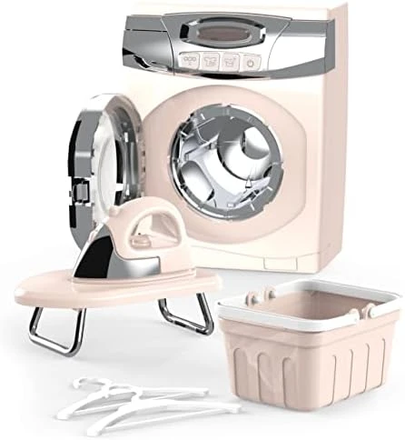 BRIGPICIOUS Toy Washing Machine Laundry Set For Kids,Pretend Toy Play Washer And Dryer Set Laundry Playset Machine For Kids,Toy Toddler Mini Washing Machine Little Washer(Apricot) 12 BRIGPICIOUS Toy Washing Machine Laundry Set For Kids,Pretend Toy Play Washer And Dryer Set Laundry Playset Machine For Kids,Toy Toddler Mini Washing Machine Little Washer(Apricot) - Image 10