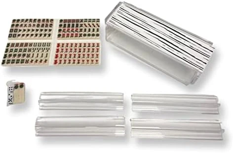 Lucite Mahjong Premium Set - Tiles, Holders, And Storage Acrylic Box Included (White W Black Marble Cover) 9 Lucite Mahjong Premium Set - Tiles, Holders, And Storage Acrylic Box Included (White W Black Marble Cover) - Image 7