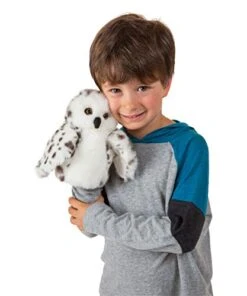 Folkmanis Little Snowy Owl Little Puppet, White, Gray, Black -Folkmanis Toys Shop 41kiCSsbvAL