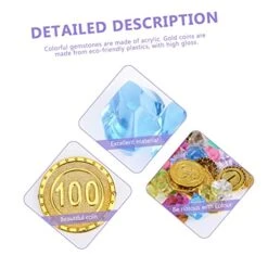 300pcs Gold Coin Props Gems For Stuffed Toys Toys Jewelry Playset Gold Coins Pirate Coins Pirate Party Supplies Game Gold Coins Pirate Playset Treasure Chest -Folkmanis Toys Shop 41kloGlqkjL