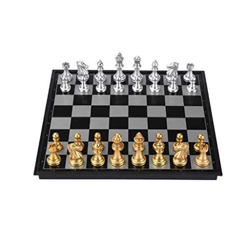 Crafted Chesspiece Portable Magnetic Chess Travel Chess Board Set With Folding Chess Game ABS Educational Toys For Kids Adults Beginner Chess Set In Toys ( Color : Gold , Size : Large ) 3 Crafted Chesspiece Portable Magnetic Chess Travel Chess Board Set With Folding Chess Game ABS Educational Toys For Kids Adults Beginner Chess Set In Toys ( Color : Gold , Size : Large )