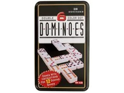 Bulk Buys Double 6 Color Dot Dominoes Game Set - Pack Of 4