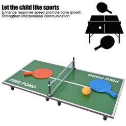 VINGVO Mini Table Tennis Game, 1605g Folding Table Tennis Game, For Parent-Child Entertainment Toy -Folkmanis Toys Shop 41l56zcup7L