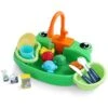 GuDoQi Kitchen Sink Toy For Kids, Frog Model Pretend Play Kids Electric Dishwasher With Running Water, Easy To Installed Automatic Water Cycle System, Washing Vegetables, Birthday Gift For 3-7 Kids