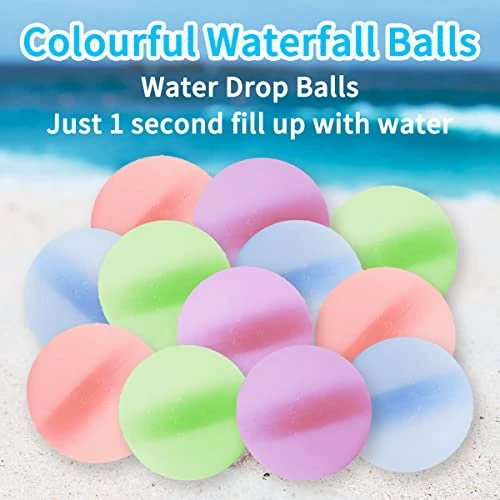 Reusable Water Balloons For Kids Adults Quick Refillable Pool Beach Toys, Summer Splash Party Backyard Swimming Pool Party Water Fight Game - 12 Pcs (Not Magnetic Suction) 4 Reusable Water Balloons For Kids Adults Quick Refillable Pool Beach Toys, Summer Splash Party Backyard Swimming Pool Party Water Fight Game - 12 Pcs (Not Magnetic Suction) - Image 2