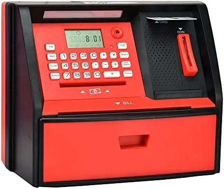 Talking ATM Savings Bank, Digital Piggy Bank, ATM Money Coins Machine For Kids Birthday Gift (Red/Blue) 12 Talking ATM Savings Bank, Digital Piggy Bank, ATM Money Coins Machine For Kids Birthday Gift (Red/Blue) - Image 10