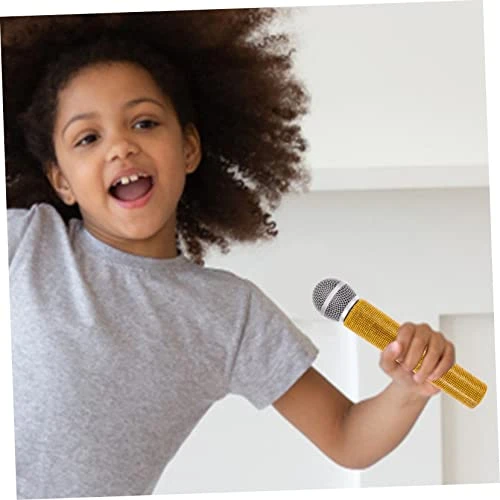 Milisten 5pcs Simulation Diamond Microphone Costume For Kids Portable Speaker Loud Kids Bulk Toys Game Show Props Simulate Speech Practice Microphone Plastic Mics Toy Alloy Golden Toy Cake 7 Milisten 5pcs Simulation Diamond Microphone Costume For Kids Portable Speaker Loud Kids Bulk Toys Game Show Props Simulate Speech Practice Microphone Plastic Mics Toy Alloy Golden Toy Cake - Image 5