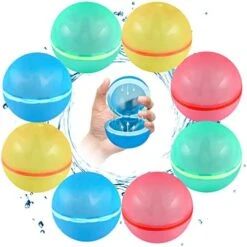 SCUATANBE 12PCS Reusable Magnetic Water Balloons, Self-Sealing Quick Fill Water Bomb Toys For Kids Age 4-8, Refillable Water Splash Balls For Summer Party Pool Outdoor Toys For Kids Ages 8-12 -Folkmanis Toys Shop 41lzcD6e3L. AC 1
