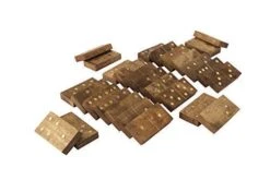 GoCraft Handmade Wooden Dominoes Set | Double Six Professional Size Dominoes Set With Decorative Wooden Storage Box