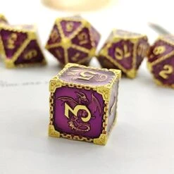 DND Dice Set D&D Metal MTG Trpg Dungeons And Dragons D20 Polyhedral Math Board Games Accessories Pathfinder Mechanical Dice Bag-Imitation Gold Purple 13 DND Dice Set D&D Metal MTG Trpg Dungeons And Dragons D20 Polyhedral Math Board Games Accessories Pathfinder Mechanical Dice Bag-Imitation Gold Purple -Folkmanis Toys Shop 41m6j28EaoL