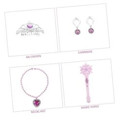 BESTOYARD 2 Pcs Snowflake Glitter Stick Makeup Toys Girls Clothing Set Fairy Wand Princess Costume Christmas Necklace Earring Light Up Snowflake Beautiful Flashing Toy Party Flashing Wand -Folkmanis Toys Shop 41m8cQx3d6L