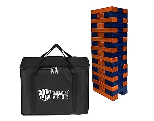 Tailgating Pros Premium Giant Toppling Timbers With Carrying Case – Choose Your Team Colors! Jumbo Outdoor Yard Game, Tower Grows To Over 5 Feet! – Optional Tipsy Stickers Available! 3 Tailgating Pros Premium Giant Toppling Timbers With Carrying Case – Choose Your Team Colors! Jumbo Outdoor Yard Game, Tower Grows To Over 5 Feet! – Optional Tipsy Stickers Available!