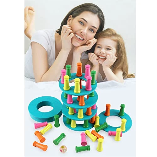 XIANDIAN Wooden Tower Stacking Game, Smooth Surface, Hand Safety Polishing, For Kids Ages 4-8 To Build, Help To Develop Hand And Eye Coordination, Strategic Thinking Skills 8 XIANDIAN Wooden Tower Stacking Game, Smooth Surface, Hand Safety Polishing, For Kids Ages 4-8 To Build, Help To Develop Hand And Eye Coordination, Strategic Thinking Skills - Image 6