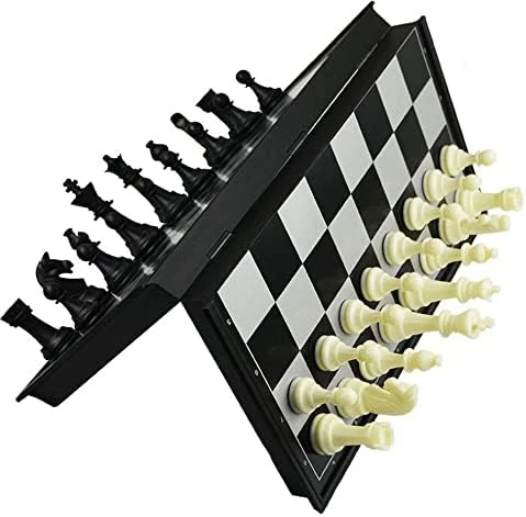 Magnetic Travel Chess Set With Folding Chess Board Educational Toys (25cm=10“, Gold & Silver) 8 Magnetic Travel Chess Set With Folding Chess Board Educational Toys (25cm=10“, Gold & Silver) - Image 6