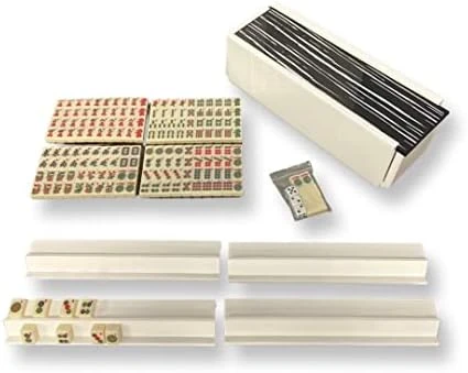 Lucite Mahjong Premium Set - Tiles, Holders, And Storage Acrylic Box Included (White W Black Marble Cover) 11 Lucite Mahjong Premium Set - Tiles, Holders, And Storage Acrylic Box Included (White W Black Marble Cover) - Image 9