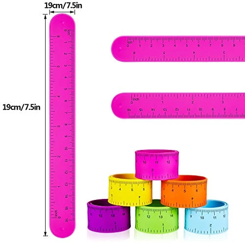 24 Pieces Ruler Slap Bracelets Bands Colorful Ruler Snap Bands Wristband For Kids Classroom School Prize Party Favors 5 24 Pieces Ruler Slap Bracelets Bands Colorful Ruler Snap Bands Wristband For Kids Classroom School Prize Party Favors - Image 3