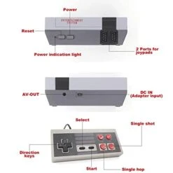 Classic Retro Game Console Mini Video Games Built-in With 620 Game 2 Joysticks AV Output Handheld Toys For Boys Player Console Family Kids, Adult, Children Gift, Birthday Gifts For Boys (620) 10 Classic Retro Game Console Mini Video Games Built-in With 620 Game 2 Joysticks AV Output Handheld Toys For Boys Player Console Family Kids, Adult, Children Gift, Birthday Gifts For Boys (620) -Folkmanis Toys Shop 41nNhxtISNL