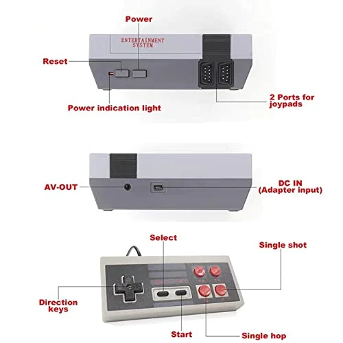 Classic Retro Game Console Mini Video Games Built-in With 620 Game 2 Joysticks AV Output Handheld Toys For Boys Player Console Family Kids, Adult, Children Gift, Birthday Gifts For Boys (620) 4 Classic Retro Game Console Mini Video Games Built-in With 620 Game 2 Joysticks AV Output Handheld Toys For Boys Player Console Family Kids, Adult, Children Gift, Birthday Gifts For Boys (620) - Image 2