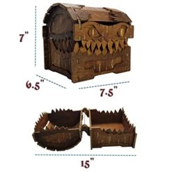 Mimic Chest For Dungeons And Dragons Tower With Tray Wood Laser Etched Cthulhu Portable And Collapsible Dice Roller Perfect For Board Game And Tabletop RPG 11 Mimic Chest For Dungeons And Dragons Tower With Tray Wood Laser Etched Cthulhu Portable And Collapsible Dice Roller Perfect For Board Game And Tabletop RPG -Folkmanis Toys Shop 41nRSY7JqCL