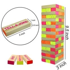 Drinking Games For Adults Party, Black Light Tumble Tower -Glowing Drinking Games Suitable For Day Or Night, 54 Blocks With Hilarious Drinking Commands, Stacking Games For Adults Party 12 Drinking Games For Adults Party, Black Light Tumble Tower -Glowing Drinking Games Suitable For Day Or Night, 54 Blocks With Hilarious Drinking Commands, Stacking Games For Adults Party -Folkmanis Toys Shop 41nU1hs20nL