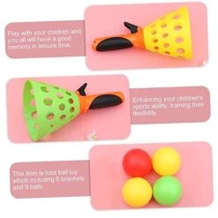 Ibasenice 6 Pairs Bouncing Ball Floating Ball Toy Outdoor Set Toys For Outside Novelty Balls Toys Ball Catcher Toy Catch Ball Game Set Click Toss Ball Game Catch Game With Ball Toy Toss Ball
