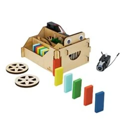 KiwiCo - Domino Machine, Wooden Domino Set For Family Games With 100 Dominoes And Wood Domino Robot, For Kids Ages 9+