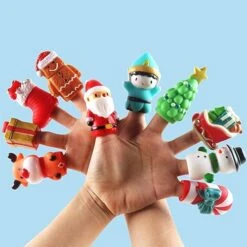 NUOBESTY Christmas Finger Puppets,Rubber Christmas Toys For Kids With Elk Santa Claus Snowman Christmas Tree,Christmas Cartoon Props Fillers For Character Party Favors 10Pcs 9 NUOBESTY Christmas Finger Puppets,Rubber Christmas Toys For Kids With Elk Santa Claus Snowman Christmas Tree,Christmas Cartoon Props Fillers For Character Party Favors 10Pcs -Folkmanis Toys Shop 41nfH3KKpZL