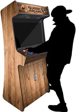 Creative Arcades Full Size Stand-Up Commercial Grade Arcade Machines | 4 Player | 3500 Games | 32" LCD Screen | 4 Sanwa Joysticks | Trackball | Woodgrain Edition | 2 Stools Included | 3 Year Warranty -Folkmanis Toys Shop 41nhf 2SusL. AC