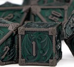 KERWELLSI Critical Role Playing Dice, Gold Metal DND Dice Set With Box, Dungeons And Dragons Dice, D And D Dice Set D&D, Polyhedral RPG Dice D20 D12 D10 D8 D6 D4 -Folkmanis Toys Shop 41nsKid8hAL. AC