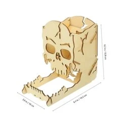 FELTECHELECTR Dice Tower Wooden Dice Dispenser Prop Game Dice Game Kit Dice Organizer Dice Game Supply Dice Toys Tower Dice Rolling Prop Skull Wood Skeleton Ornaments Wood Dice Tower -Folkmanis Toys Shop 41nxIBaA3UL