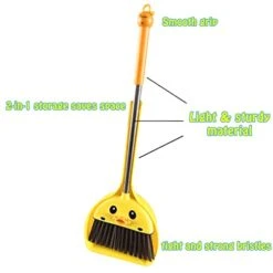 VIPAMZ Mini Broom And Dustpan Set For Kids - Cute Yellow Duck For Girls & Boys - Toddler Broom Set For Household Cleaning And Pretend Play - Perfect For Toddlers & Preschooler … -Folkmanis Toys Shop 41o8fhrTGHL