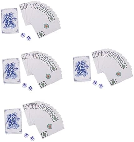 Toyvian 4 Sets Mahjong Poker Scrub Sets Chessboard Sets Travel Set 144 Paper Cards Travel Board Game Family Board Games Paper Mahjong For Party Travel Game Prop Mahjong Toy Frosted Props 9 Toyvian 4 Sets Mahjong Poker Scrub Sets Chessboard Sets Travel Set 144 Paper Cards Travel Board Game Family Board Games Paper Mahjong For Party Travel Game Prop Mahjong Toy Frosted Props - Image 7