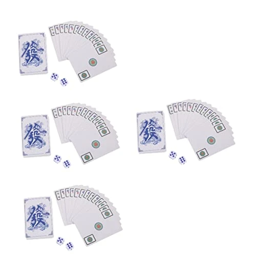 Toyvian 4 Sets Mahjong Poker Scrub Sets Chessboard Sets Travel Set 144 Paper Cards Travel Board Game Family Board Games Paper Mahjong For Party Travel Game Prop Mahjong Toy Frosted Props 3 Toyvian 4 Sets Mahjong Poker Scrub Sets Chessboard Sets Travel Set 144 Paper Cards Travel Board Game Family Board Games Paper Mahjong For Party Travel Game Prop Mahjong Toy Frosted Props