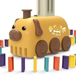 HSRBO Electric Domino Train Set 80 PCS,Train Building Stacking Block Toys,Creative Educational Gift Toy With Lights And Sound (Calf) 13 HSRBO Electric Domino Train Set 80 PCS,Train Building Stacking Block Toys,Creative Educational Gift Toy With Lights And Sound (Calf) -Folkmanis Toys Shop 41oNperfTuL. AC