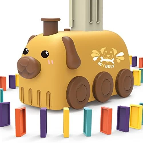 HSRBO Electric Domino Train Set 80 PCS,Train Building Stacking Block Toys,Creative Educational Gift Toy With Lights And Sound (Calf) 8 HSRBO Electric Domino Train Set 80 PCS,Train Building Stacking Block Toys,Creative Educational Gift Toy With Lights And Sound (Calf) - Image 6