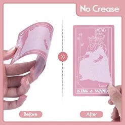 Erbacan [Upgrade] Classic Pink Tarot Cards With Guidebook-Tarot Cards For Beginners-Learining Tarot Deck With Guidebook(Velvet Tarot Bag) -Folkmanis Toys Shop 41oWAVErceL