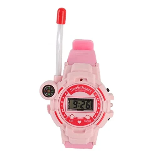 Two Ways Walkie Talkie Watch, Clear Sound Long Distance Transmission Compass Walkie Talkie Watch Toy Telescopic Antenna With LCD Screen For Role Play Game(Pink) 5 Two Ways Walkie Talkie Watch, Clear Sound Long Distance Transmission Compass Walkie Talkie Watch Toy Telescopic Antenna With LCD Screen For Role Play Game(Pink) - Image 3