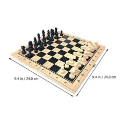 Totority Kids Toys Kids Toys Drain Backflow Preventer Magnetic Chess Checker Backgammon Set: 3 In 1 Chess Checkers Travel Chess Board Game 24x24cm For Kids Educational Learning Kid Toys Wooden Toys