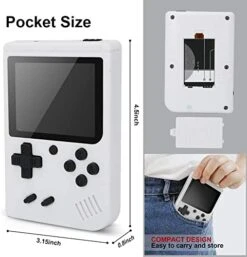 GENERIC Retro Handheld Game Console, Portable Video Game Console For Children With 400 Classical FC Games 3.0-Inch Screen 1020mAh Rechargeable Battery Support For TV Connection And Two Players (White) 9 GENERIC Retro Handheld Game Console, Portable Video Game Console For Children With 400 Classical FC Games 3.0-Inch Screen 1020mAh Rechargeable Battery Support For TV Connection And Two Players (White) -Folkmanis Toys Shop 41oldmceAAL