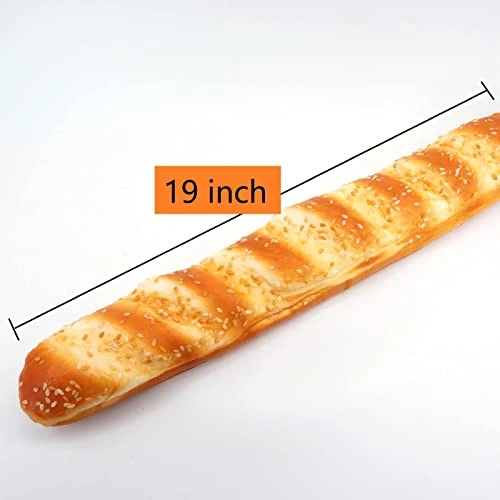 Long Fake Baguette And Realistic French Bread - Artificial Cake Dessert Decor And Faux Pastries Food Replica For Kitchen And Bakery Display (Long Sesame Baguette) 4 Long Fake Baguette And Realistic French Bread - Artificial Cake Dessert Decor And Faux Pastries Food Replica For Kitchen And Bakery Display (Long Sesame Baguette) - Image 2