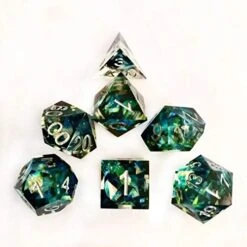 IDTQ DND Game Dice-Set Sharp Edges - Dungeons And Dragons Polyhedral Translucent Gold Dice Set RPG MTG Table Games D4 D6 D8 D10 D12 D20 (Colorful Sword) -Folkmanis Toys Shop 41pGr 76wUL. AC