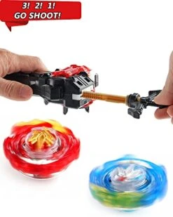 Desamvap Bey Battling Tops Burst Power Custom Sword Launcher, Bey Launcher LR Left Right Spin DB Layer System B-200 Xiphoid Xcalibur Compatible With All Bey Burst Series (Black) 13 Desamvap Bey Battling Tops Burst Power Custom Sword Launcher, Bey Launcher LR Left Right Spin DB Layer System B-200 Xiphoid Xcalibur Compatible With All Bey Burst Series (Black) -Folkmanis Toys Shop 41pJcU7aNGL