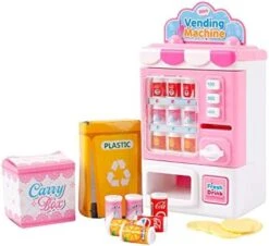 GENERIC Beverage Simulation Home Set Vending Shopping Toys Machine Kids Machine Toys Education Games For Toddlers 4 Years Girls (Blue, One Size) -Folkmanis Toys Shop 41pi6WTAopL. AC