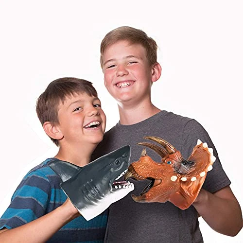 KIDAMI Dinosaur & Shark Toys Puppets Hand Puppet Set Role Play Rubber Soft Touch Realistic For Kids And Adults (4 Pack) 6 KIDAMI Dinosaur & Shark Toys Puppets Hand Puppet Set Role Play Rubber Soft Touch Realistic For Kids And Adults (4 Pack) - Image 4