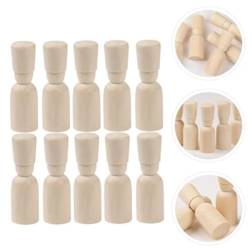 SEWACC Kids Toys 40pcs Puppet Home For Bodies Toys Puppets Handicraft Craft, Shapes Decor Graffiti Dolls Painting, Soldier DIY Hand Painting Decoration Art Toy Game People Doll Decorative Wooden 4 SEWACC Kids Toys 40pcs Puppet Home For Bodies Toys Puppets Handicraft Craft, Shapes Decor Graffiti Dolls Painting, Soldier DIY Hand Painting Decoration Art Toy Game People Doll Decorative Wooden - Image 2