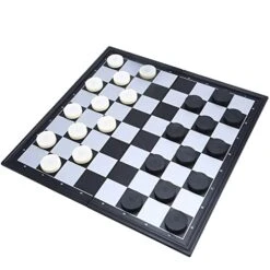 QuadPro 3 In 1 Magnetic Chess Checkers Backgammon Board Game Set With Folding Board Travel Games For Kids And Adults (Chess: Black & White) -Folkmanis Toys Shop 41q9nJZyLbL