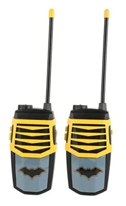 Batman Night Action Molded Walkie Talkies For Kids WT2-01082 | Safe And Flexible Antenna, 1000ft Range, Easy-to-Use Power Switch, Belt Clip, Pack Of 2, Stylish Appearance, 2-Pack