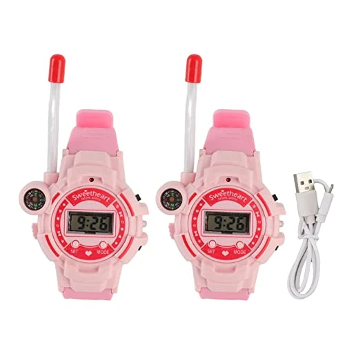 Two Ways Walkie Talkie Watch, Walkie Talkie Watch Toy Long Distance Transmission Clear Sound For Role Play Game (Pink) 6 Two Ways Walkie Talkie Watch, Walkie Talkie Watch Toy Long Distance Transmission Clear Sound For Role Play Game (Pink) - Image 4