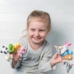 12 Pieces Easter Finger Puppets With Colorful Easter Eggs, Plush Animals Finger Puppets Easter Toys For Kids Easter Party Basket Stuffers, Easter Eggs Hunt Gift Exchange, Classroom Rewards