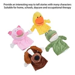 Hand Puppet, Interactive Toy 4pcs Soft Cute Storytelling Props Plush Animal Hand Puppet Movable Mouth For Kid For Home School -Folkmanis Toys Shop 41qQYJr6dJL